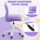 Adjustable Armless Kids Desk Chair with Padded Seat – Purple, view 7