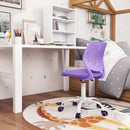 Adjustable Armless Kids Desk Chair with Padded Seat – Purple, view 8
