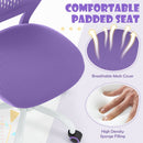 Adjustable Armless Kids Desk Chair with Padded Seat – Purple, view 9