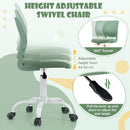 Adjustable Armless Kids Desk Chair with Padded Seat – Light Green, view 3
