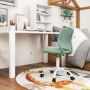 Adjustable Armless Kids Desk Chair with Padded Seat – Light Green, view 6