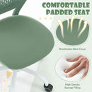 Adjustable Armless Kids Desk Chair with Padded Seat – Light Green, view 8