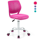 Adjustable Armless Kids Desk Chair with Padded Seat – Pink, view 3