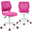Adjustable Armless Kids Desk Chair with Padded Seat – Pink, view 4