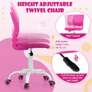 Adjustable Armless Kids Desk Chair with Padded Seat – Pink, view 7