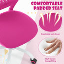Adjustable Armless Kids Desk Chair with Padded Seat – Pink, view 9