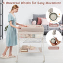 Adjustable Folding Baby Change Table with Wheels – removable lockable wheels