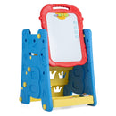 Adjustable Kids Art Easel with Book Rack and Drawing Table – Red & Blue, view 3