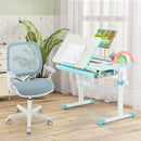 Adjustable Kids Mesh Desk Chair with Armrests – Blue, view 2