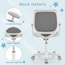 Adjustable Kids Mesh Desk Chair with Armrests – Grey, view 10