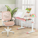 Adjustable Kids Mesh Desk Chair with Armrests – Pink, view 2