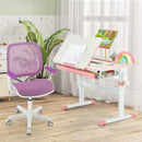 Adjustable Kids Mesh Desk Chair with Armrests – Purple, view 2