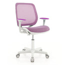 Adjustable Kids Mesh Desk Chair with Armrests – Purple, view 3