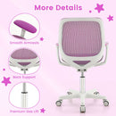 Adjustable Kids Mesh Desk Chair with Armrests – Purple, view 10