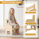 Adjustable Kids Sensory Table with Two Chairs – chair backrest and crossbar