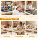 Adjustable Kids Sensory Table with Two Chairs – drawing building and sensory play modes