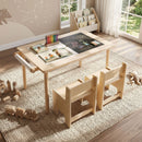 Adjustable Kids Sensory Table with Two Chairs – table and two chairs in playroom