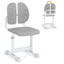 Adjustable Kids Study Chair with Perforated Split Back – Grey, view 4