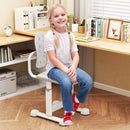 Adjustable Kids Study Chair with Perforated Split Back – Grey, view 6