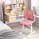 Adjustable Kids Study Chair with Perforated Split Back – Pink, view 2