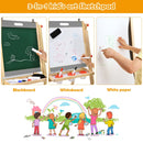Adjustable Wooden Art Easel with Chalkboard, Whiteboard and Paper Roll – chalkboard whiteboard and drawing paper