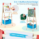 Adjustable Wooden Easel with Magnetic Boards and Storage Bag – drawing surfaces and paper holder