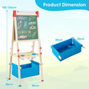 Adjustable Wooden Easel with Magnetic Boards and Storage Bag – overall dimensions