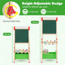 Adjustable Wooden Easel with Magnetic Boards and Storage Bag – height adjustment and age range