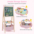 Adjustable Wooden Easel with Magnetic Boards and Storage Bag – supply tray and removable bag