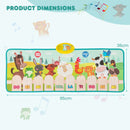 Animal Sounds Floor Piano Mat with 10 Keys: 95 by 36 cm dimensions