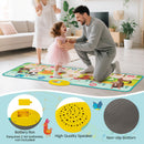 Animal Sounds Floor Piano Mat with 10 Keys: battery compartment speaker and backing