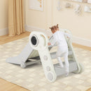 Astronaut Folding Toddler Slide with Climbing Steps – grey slide rear climbing steps