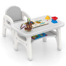 Grey dinosaur table and one chair: complete set