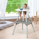 Grey convertible high chair, high-chair seating view