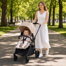 Reversible folding stroller, Beige, lifestyle view