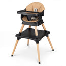 Coffee and Black high chair with square table base