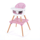 Pink high chair with square table base