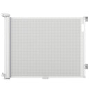 White retractable mesh gate, up to 180 cm version