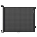 Black retractable mesh gate, up to 180 cm version
