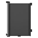 Black retractable mesh gate, up to 140 cm version