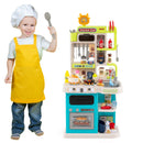 Blue Play Kitchen with 95 Accessories and Water Play in Blue, view 3