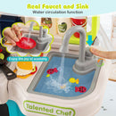 Blue Play Kitchen with 95 Accessories and Water Play in Blue, view 7