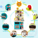 Blue Play Kitchen with 95 Accessories and Water Play in Blue, view 8