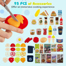 Blue Play Kitchen with 95 Accessories and Water Play in Blue, view 9