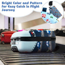 Blue five-piece kids luggage set: product view