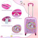 Pink five-piece kids luggage set: product features and configurations