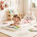 Bunny Fold-Out Toddler Sofa and Lounger – Pink – reading lounger lifestyle