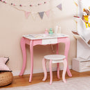Butterfly Kids Vanity Set with Mirror and Whiteboard – table with upper mirror removed