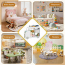 Car-Shaped Kids Bookcase with Soft-Toy Storage and Drawer – White product view 9