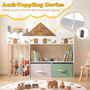 Castle Kids Bookcase with Soft-Toy Storage and Drawers – Wall-anchoring attachment